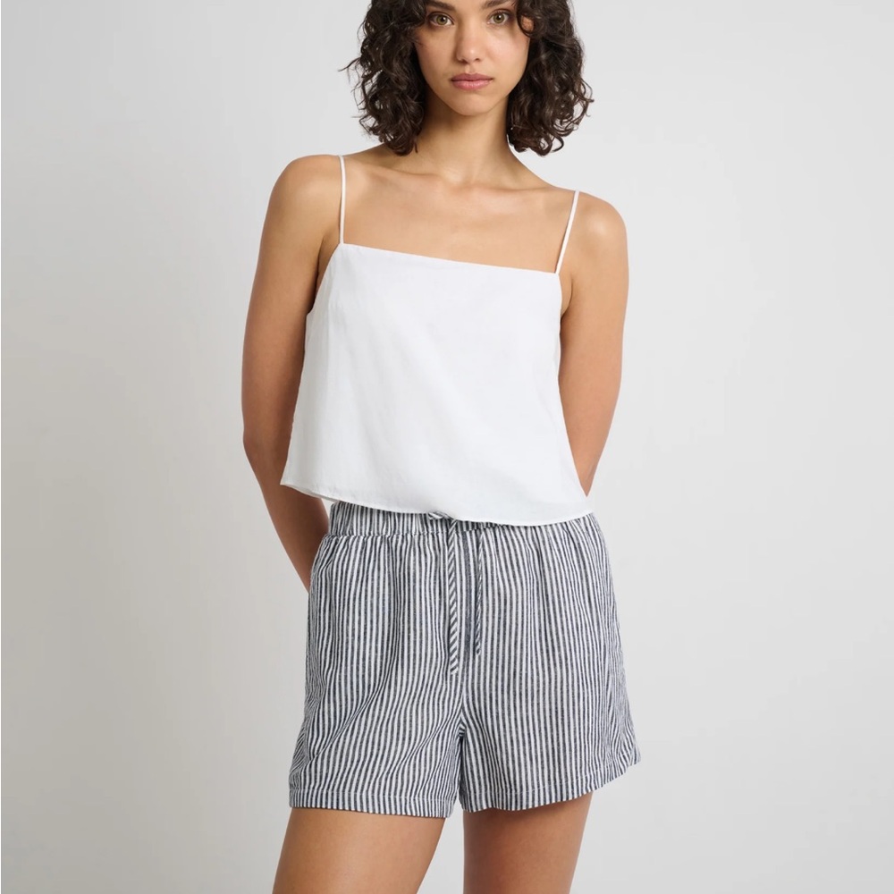 Onia Linen Square Neck Tank Top